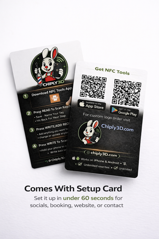 NFC Neon Barber Keychain